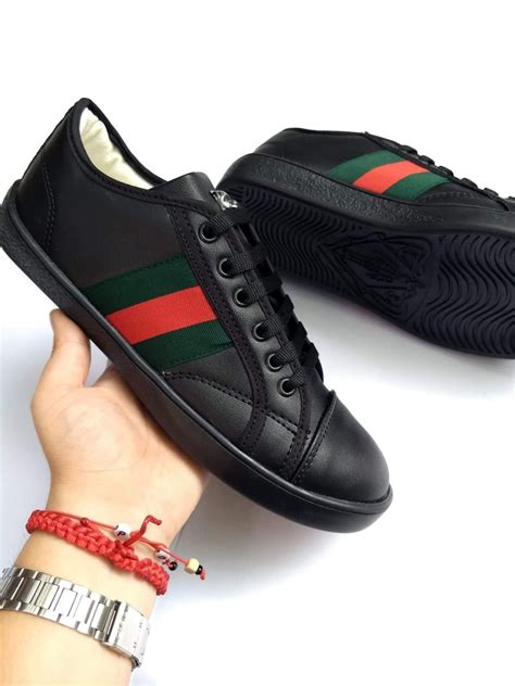 tenis negros gucci|tenis de gucci para hombre.